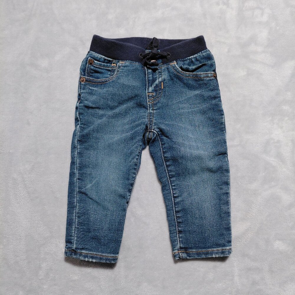 Baby Gap 6-12M my first easy slim Jeans 5-Pocket Elastic Waist